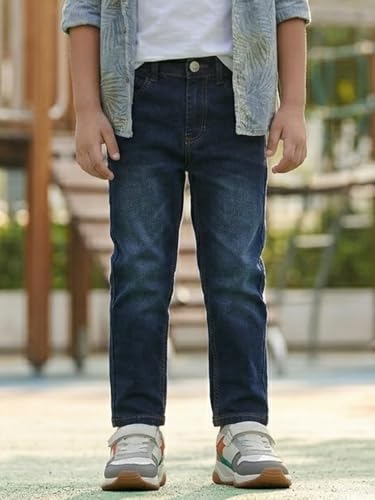 Image of Urbano Juniors Boy's Slim Fit Mid Rise Washed Denim Jeans Stretch