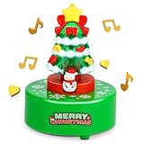【Hochwertiges Material】Diese Weihnachtsbaum-Spieluhr besteht aus Kunststoff + Metallwerk, während das mechanische Metallwerk 100.000 Mal Liedwiedergabe unterstützen kann, robust und langlebig nicht leicht zu laufen und zu beschädigen. Es gibt einige interessante Blumendekorationen auf dem gestaffelten Weihnachtsbaum, und die Basis der Spieluhr ist mit rutschfesten Dichtungen ausgestattet, die effektiv verhindern können, dass die Spieluhr rutscht und kratzt.
