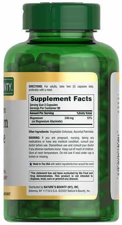 Miniatura 2 de Glicinato de Magnesio 240 mg, 180 Cápsulas
