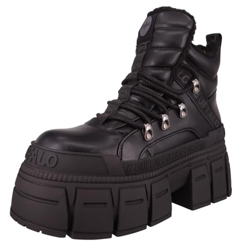 Buffalo Gospher Hike Mid Pad Women's Black Boots - UK 6.5