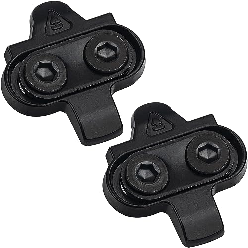 SUNCN シマノ SPD対応 自転車クリート スピニング 室内自転車 マウンテンバイク ペダルクリート (ブラック, 1組)