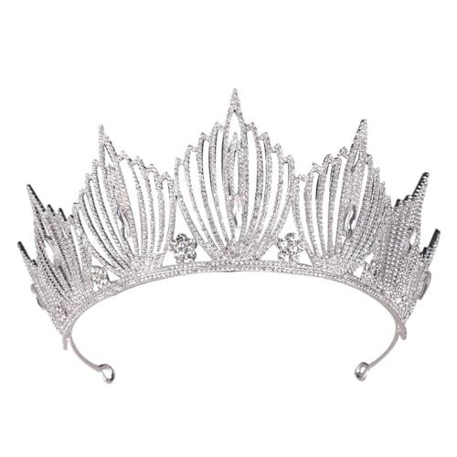 Diadema Elegante de Novia en Aleación Plata con Gemas de Imitación