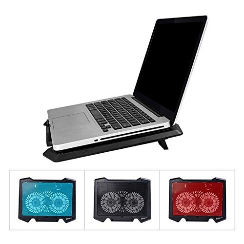 Base para laptop con doble ventilador y 2 puertos USB miniatura 3