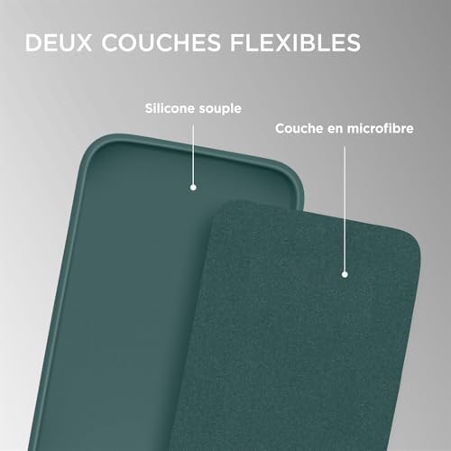 Coque silicone iPhone Air bleu pétrole pour le quotidien