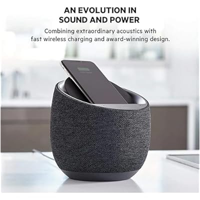 Belkin SOUNDFORM Elite Hi-Fi Smart Speaker + Wireless Charger (Alexa Voice-Controlled Bluetooth Speaker) Sound Technology By Devialet, Fast Wireless Charging for iPhone, Samsung Galaxy & More - White