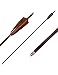 PANDARUS Archery 31-Inch Carbon Hunting Arrows, 4-Inch Turkey Feather Fletching with Replaceable Points, Targeting Practice Arrows Spine 500 for Recurve & Traditional Bows (12 Pack)