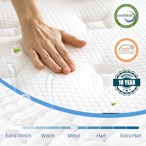 Bednew Matratze 180x200 cm, 26 cm Höhe, H3 Taschenfederkernmatratze – Ansicht 2