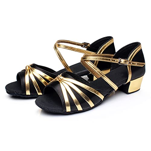 Girl Latin Dance Shoes Children's National Standard Tango Shoes Children's Dance Shoes Girls Shoes Salsa(8.5)