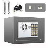 🔒 Wasserdicht Safe Tresor - Die 2 Befestigungsbolzen des Safes sorgen für die sichere Verriegelung der Stahltür. Kann zu Hause, im Büro, im Hotel verwendet werden.