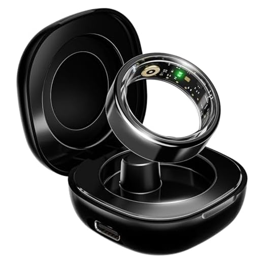 TapRing Smart Ring - Stylish Stainless-Steel Health Monitor with Magnetic Charging, 5ATM Water Resistant, 20+ Sports Modes, Qring Smart Ring App (Size 9, 59mm-61mm) - Midnight Black