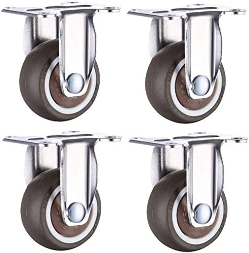 Roulettes pivotantes en caoutchouc 32mm avec frein pour table basse