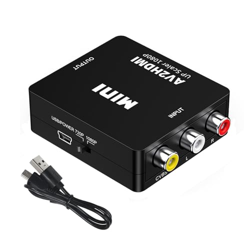 ALLVD RCA to HDMIϊAV to HDMIϊRCAgݍ킹iԁAAjOF[qhdmiϊA_v^1080 P/720 PؑMini USBdP[u*1 TVBoxADVDR[_AJZbgR[_[AQ[@iPS 1A