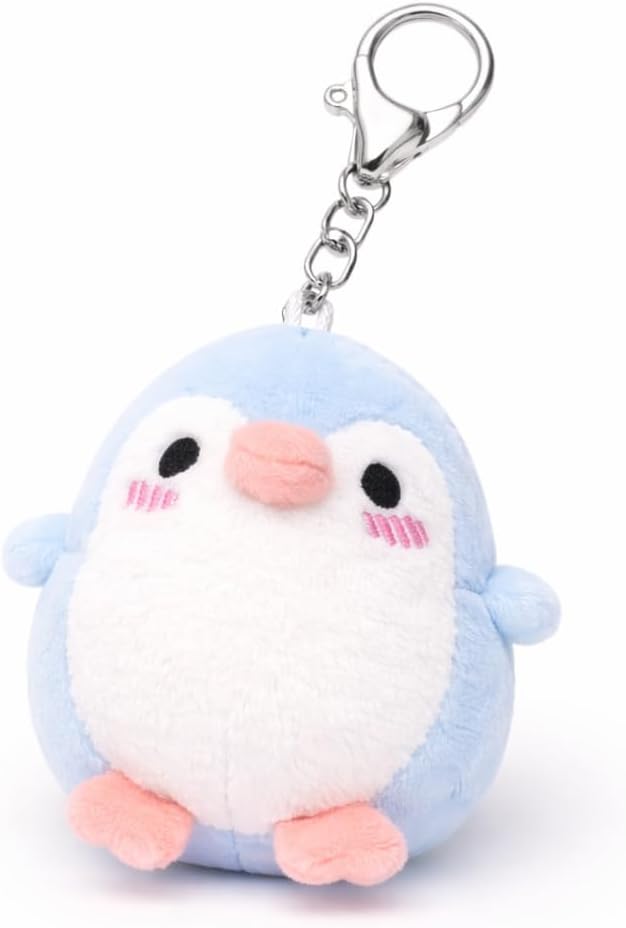 Cute Penguin Plush Keychain Soft Kawaii Stuffed Animal Keyring Mini Plush Toy Charm for Backpack Handbag - 2 Colors