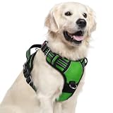 Picture of rabbitgoo Dog Harness for Large Dogs, No Pull Pet Vest with 3 Buckles, Adjustable Soft Padded Pet Harness with Easy Control Handle and Reflective Strips, Green, XL