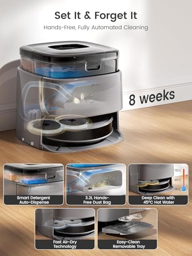 Lefant M3 Max Robot Vacuum and Mop, 20000Pa Suction, 90-Day Self-Emptying, Obstacle Avoidance, Auto Mop Washing&Drying, All-in-One for Pet Hair Carpet, 5G WiFi - 3