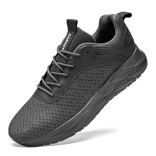 Image of DLWKIPV Men's Walking Shoes Running Sneakers Sports Athletic Workout for Gym Shoes Casual Comfortable Breathable Fashion Dark Gray US 10