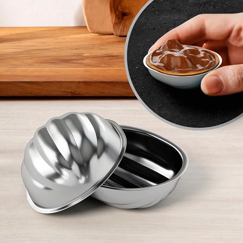 BIOL Lot 60 Oreshki Mold Oven Cookies Maker Oreshnitsa - Cookie Mold Oreshek Cake - Nut Cookie Shaped Molds - Mini Metal Mold Form Nuts for Sweet Russian Nuts Oreshki Molding for Baking (60)