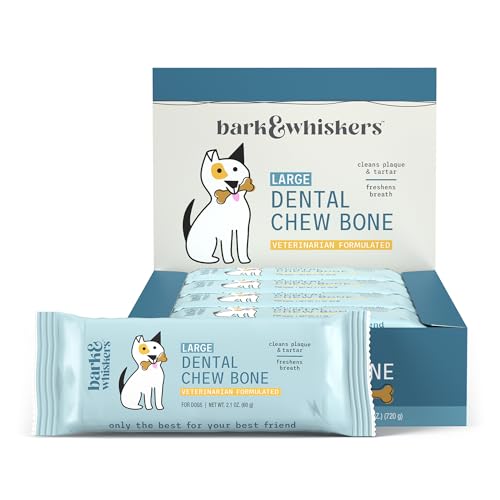 Dr. Mercola, Dental Chew Bones for Dogs, Large, 1 Box (12 Bones), Dog Dental Care That Helps Clean Teeth and Freshen Breath, Non GMO, Soy Free, Gluten Free