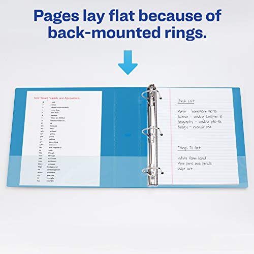 Avery Durable View 3 Ring Binder, 2 Inch Slant Rings, 4 Blue Binders (05624) #TOP7
