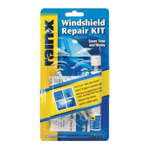 Rain-X 600001 Windshield Repair Kit - Quick and Easy Durable Resin Based Windshield Repair Kit for Chips and Cracks, Good for Round Damage Below 1" in Diameter and Cracks Smaller Than 12" in Length