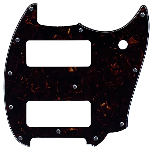 Electric Guitar Pickguard For Fender OffSet Series Mustang P90 Style (4 Ply Brown Tortoise)