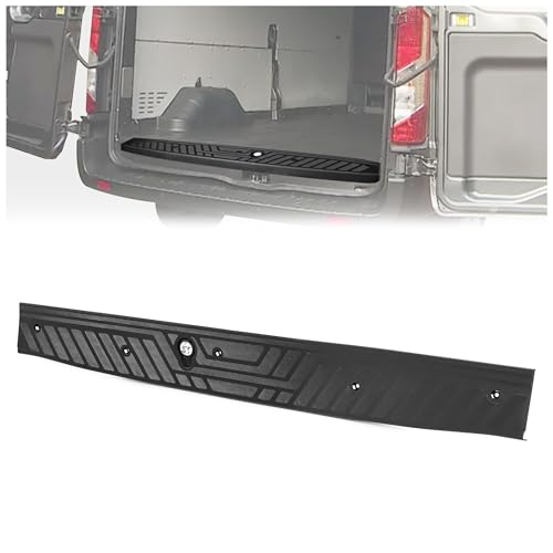 KUAFU Rear Sill Plate Compatible with 2015-2023 Ford Transit E-Transit 150 250 350 350HD CK4Z-6140374-AA CK41-B40352-C Black Rear Bumper Door Step Pad Bumper Molding Trim