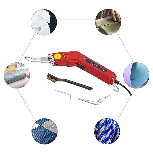 100W Rope Cutter Fabric, Electric Hot Cutter with Blades & Accessories, Adjustable Temperature 50-500℃,Cutting Tool Kit with Blades & Accessories, Fabric Hot Knife Rope Kit - Image 6