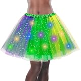 Mardi Gras Costume Women Tutu Skirt Led Tutu Skirt 80s Costumes Accessories Set for Halloween Mardi Gras