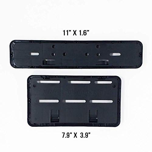 Image of Premium Front and Back Number Plate Frame for Bikes (Black, Standard Size for All Bikes) - Set of Two