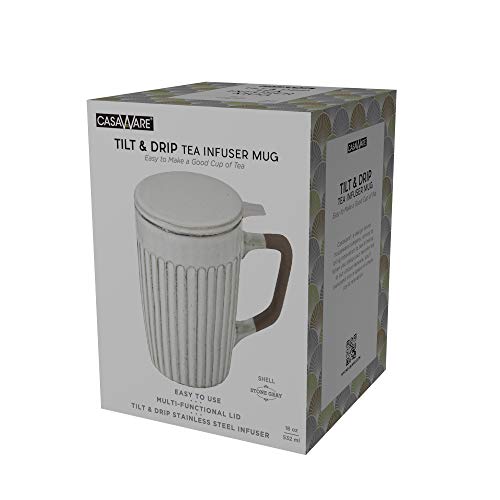 Taza infusora para té casaWare 18 oz grieta piedra miniatura 3