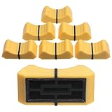  6 x Prof. Faderknopf GELB Aufnahme 8mm Lever 1 - Schiebeknopf Fadercaps Faderkappen Caps für Schiebepotentiometer Schiebepoti Potentiometer Poti