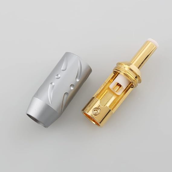 Viborg DC25G DC Connectors Gold-Plated DC Power Plug for HiFi Audio DC Barrel Plug (DC25G, White)