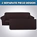 H.VERSAILTEX 2 Piece Couch Covers Stretch Sofa Cover/Slipcover Furniture Protector Couch Suit for T Cushion/Box Cushion Spandex Jacquard Fabric Small Checks(Sofa 72
