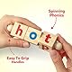 Coogam Farbblöcke Rechtschreibspiele, Karteikarten Holz Matching Letter Puzzle für Kinder, 2 in 1 Sehwörter Montessori Spinning Alphabet Manipulatives Lernspielzeug für Kleinkinder Jungen Mädchen