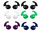 6 Pair Anti-Slip Silicone Replacement Ear Tips for Galaxy S7edge S7 S6 Edge, Samsung Level U EO-BG920 Bluetooth Earphone [Sport] (White/Black/Pink/Blue/Green/Purple)
