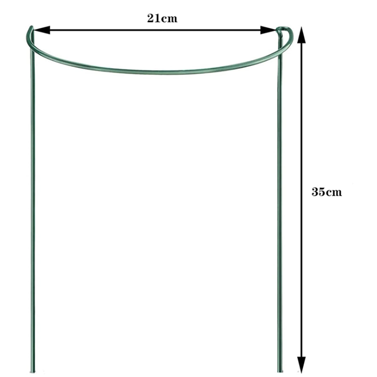 Tuteur Plante, Demi Rond Cage à Plantes, Supports De Fleurs en Métal Bordure, Piquets de Culture Intérieur, 35 * 21CM, 4 Pièces
