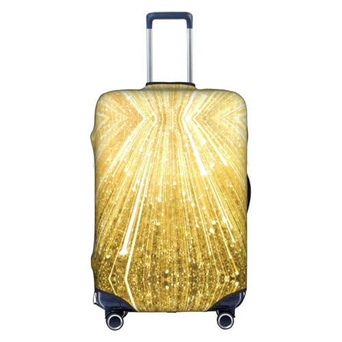 Housse de valise X-Large en polyester lavable blanc et motif bling doré