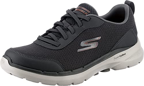 Image of Skechers Men's Gowalk 6-Athletic Workout Walking Shoes with Air Cooled Foam Sneakers, Charcoal 2, 9.5
