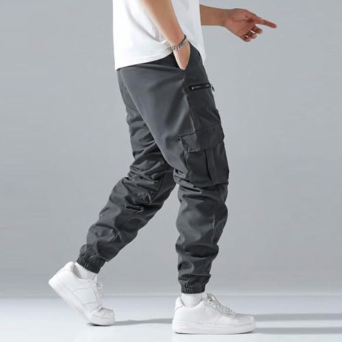 Baggy Pants Men Casual Cargo Pants with Elastic Waist Drawstring Loose Fit Tapered Pants for Outdoor and Fashion Wear2