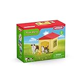 SCHLEICH 42573 Hundehütte, für Kinder ab 3+ Jahren, Farm World - Spielset