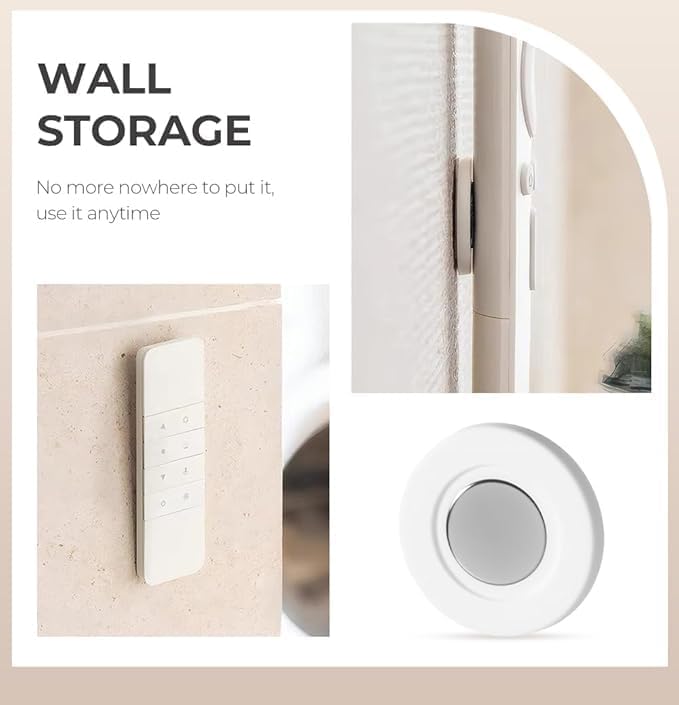 Image of 5pcs Magnetic Remote Control Holder Wall Mount Self-Adhesive,Strong Magnet Hole-Free Remote Holder,Remote Control Organizers Storage,Wall Mount TV Remote Organizer for Home, Office, Hotel