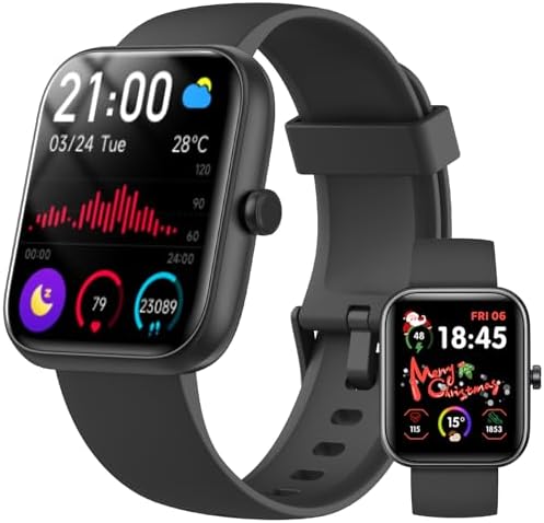 Reloj Inteligente Hombre Mujer Konitee, Smartwatch con Llamadas B...