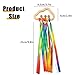 2 Pcs Rainbow Hand Ribbon Kites with Bells - Cloud Rainbow Wind Wand Hand Kite Ribbon - Wooden Sensory Educational Tool for Kids' Birthday Party Gifts