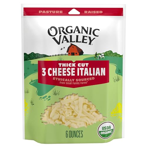 Organic Valley 3 Cheese Organic Thick Cut Shredded Italian Cheese Blend