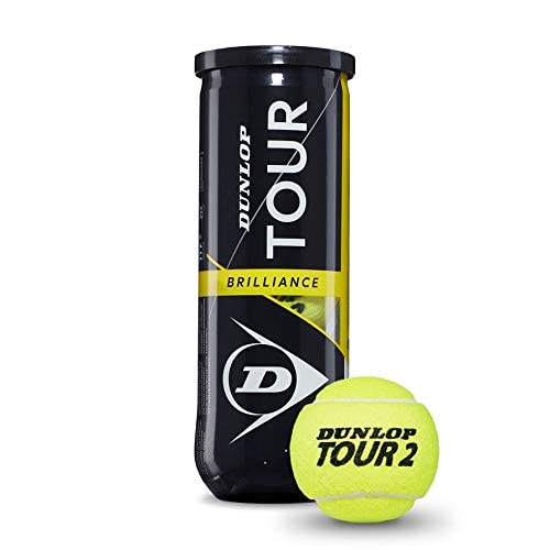 Dunlop Tour Brilliance Tennisball (grün), 4 Dosen, 12 Bälle (3 Bälle/Dose)