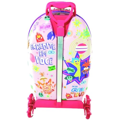 Mochila Escolar com Rodinha, Divertidamente Roleta, Maxtoy