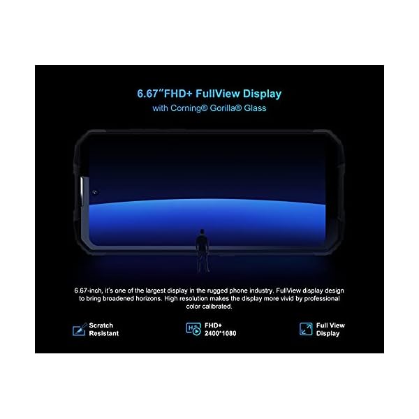 Rugged Smartphone,OUKITEL WP10 5G Unlocked Phones,6.67''FHD+8000MAH Battery 18W Fast Charge,8GB+128GB Android 10,48MP AI Camera,Fingerprint/Face ID/NFC,Waterproof Cell Phone Global Version Black