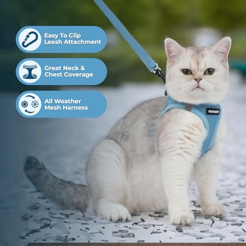 Image of Voyager Step-in Pet Harness - All Weather Mesh, Adjustable Step in Harness for Cats and Dogs by Best Pet Supplies - 307S Baby Blue, M