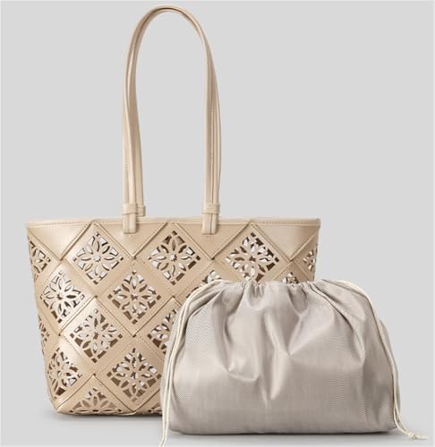 Women PU Leather Shoulder Bag Summer Hollow Tote Handbag Large Hobo Purse Satchel Commuting Shopping Vacation3