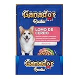 Ganador Recetas Lomo de Cerdo para perros adultos de todas las razas. Paquete con 22 piezas de 100 g c/u.